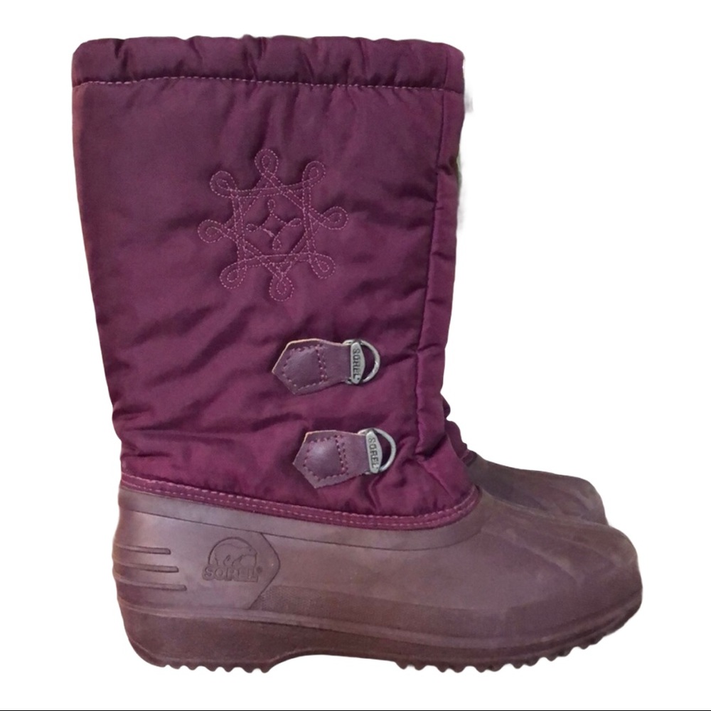 Sorel youth purple boots